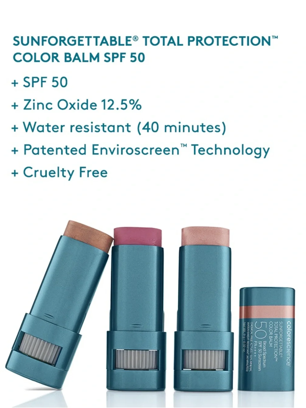 Colorescience Sunforgettable GLOW Total Protection Color Balm SPF 50 - NIB